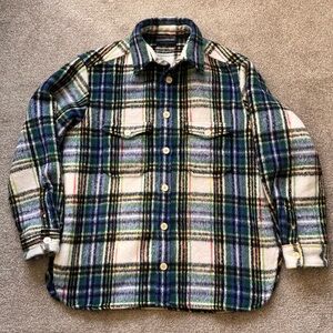 Mens All Saints Relaxed Fit Heavyweight Overshirt Jacket Size Large